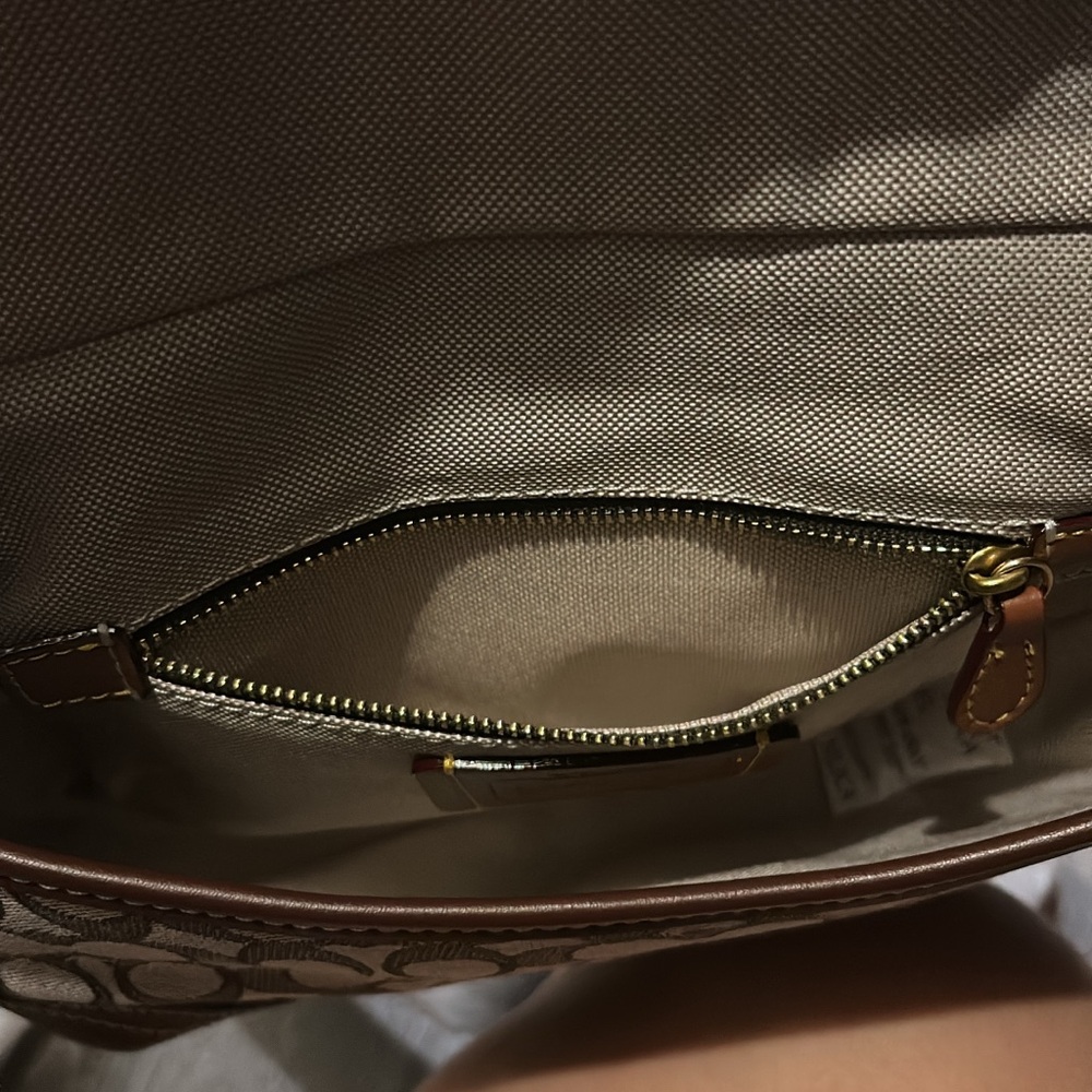 Coach Brown and Tan Signature Shoulder Bag - Picture 14 of 14